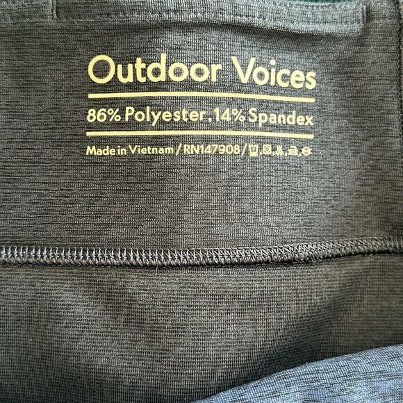 Outdoor Voices Leggings Womens Blue Two Tone Color Block Activewear Size L - Picture 7 of 8